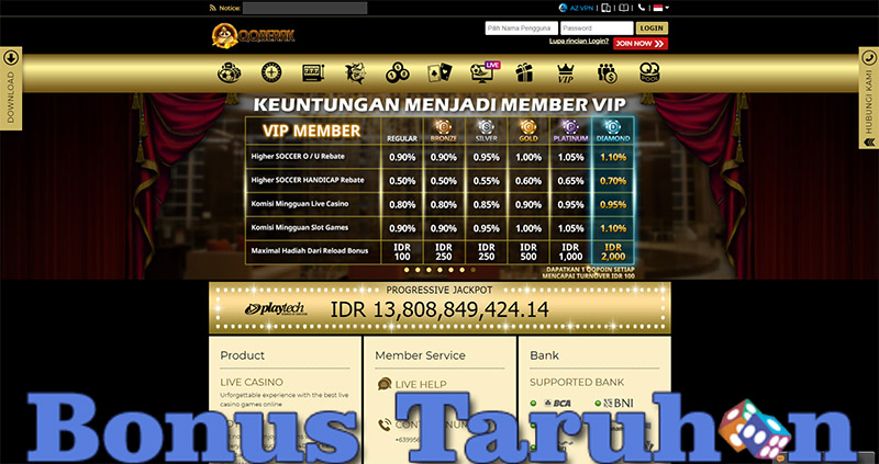 Bonus Permainan Judi Online Terbesar Dari QQBerak