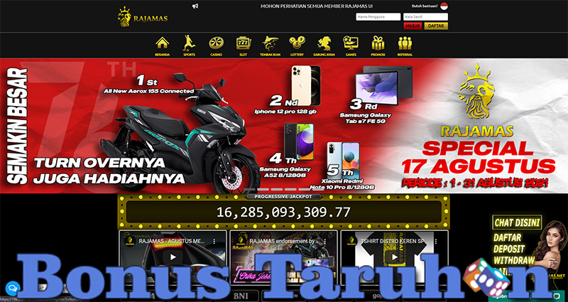 Rajamas Agen Judi Terbesar Dengan Bonus Dan Promo Terbanyak