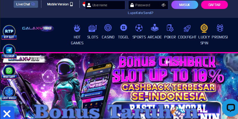 Persediaan Bonus Dengan Uang Asli Situs Galaxy138